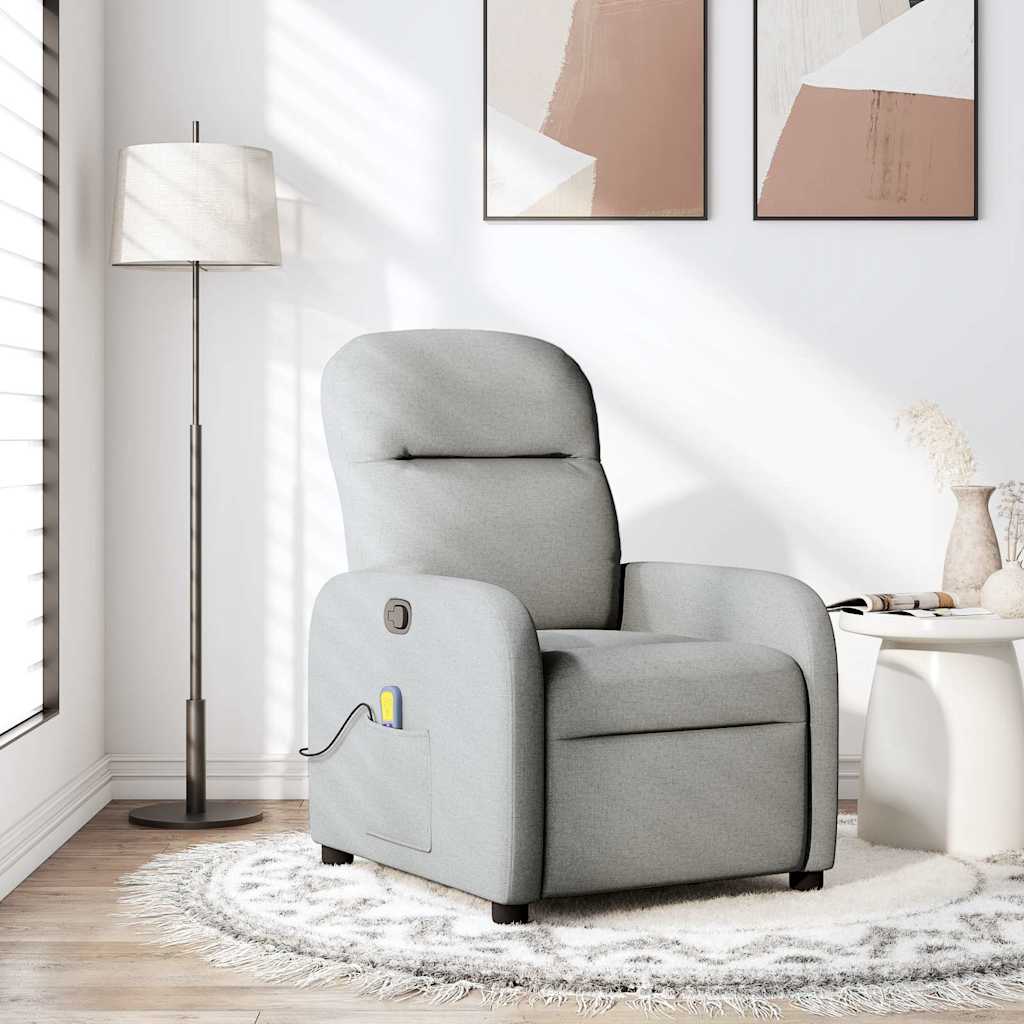 Massagestoel verstelbaar stof wolk grijs is nu te koop bij PeponiXL, paradijselijk wonen!