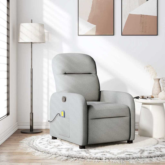 Massagestoel verstelbaar stof wolk grijs is nu te koop bij PeponiXL, paradijselijk wonen!