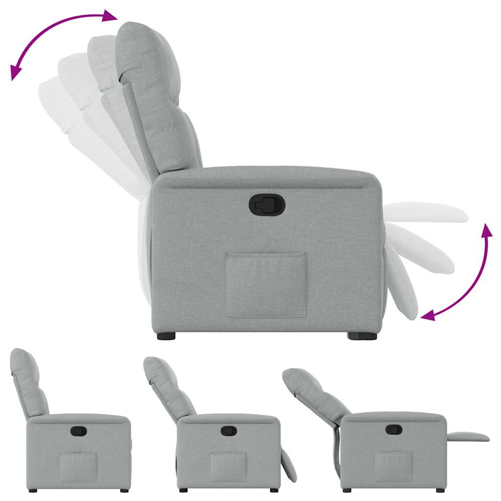 Fauteuil verstelbaar stof lichtgrijs is nu te koop bij PeponiXL, paradijselijk wonen!