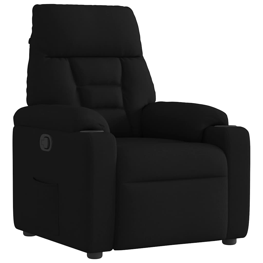 Fauteuil verstelbaar stof zwart is nu te koop bij PeponiXL, paradijselijk wonen!