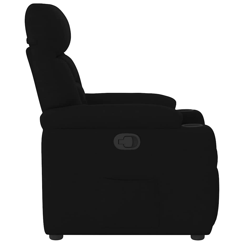 Fauteuil verstelbaar stof zwart is nu te koop bij PeponiXL, paradijselijk wonen!