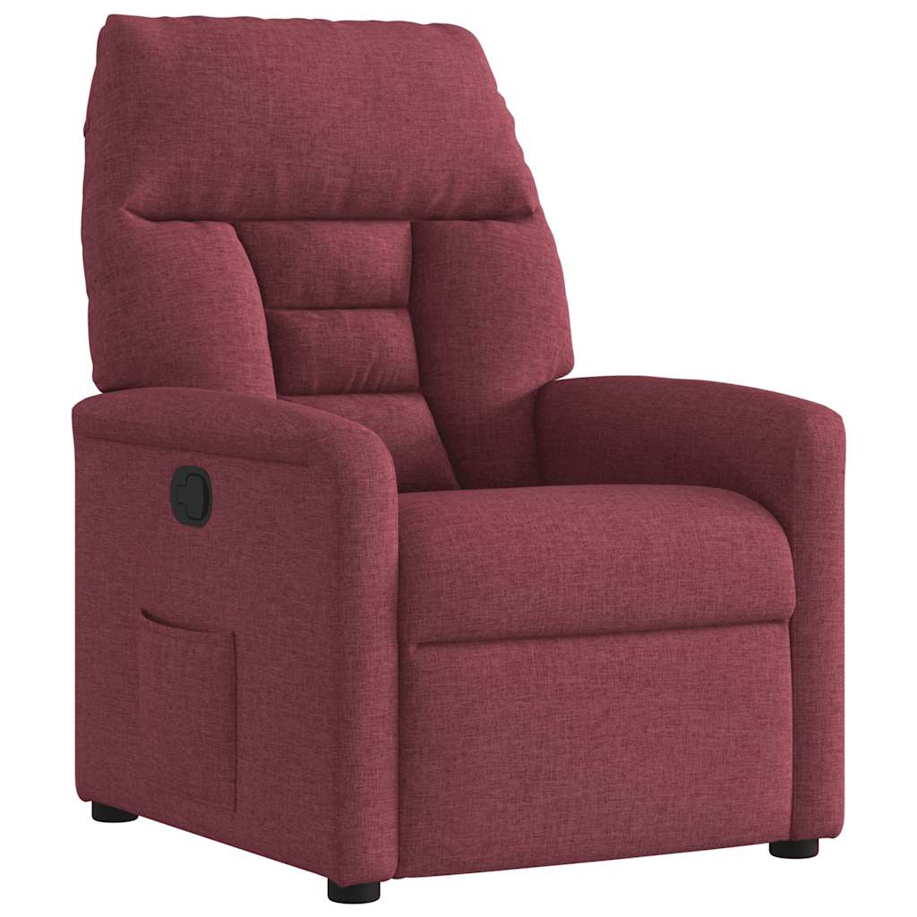 Fauteuil verstelbaar stof wijnrood is nu te koop bij PeponiXL, paradijselijk wonen!
