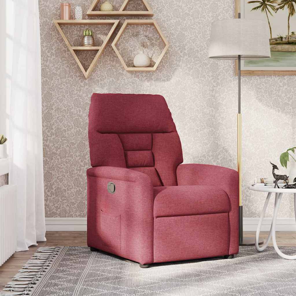 Fauteuil verstelbaar stof wijnrood is nu te koop bij PeponiXL, paradijselijk wonen!