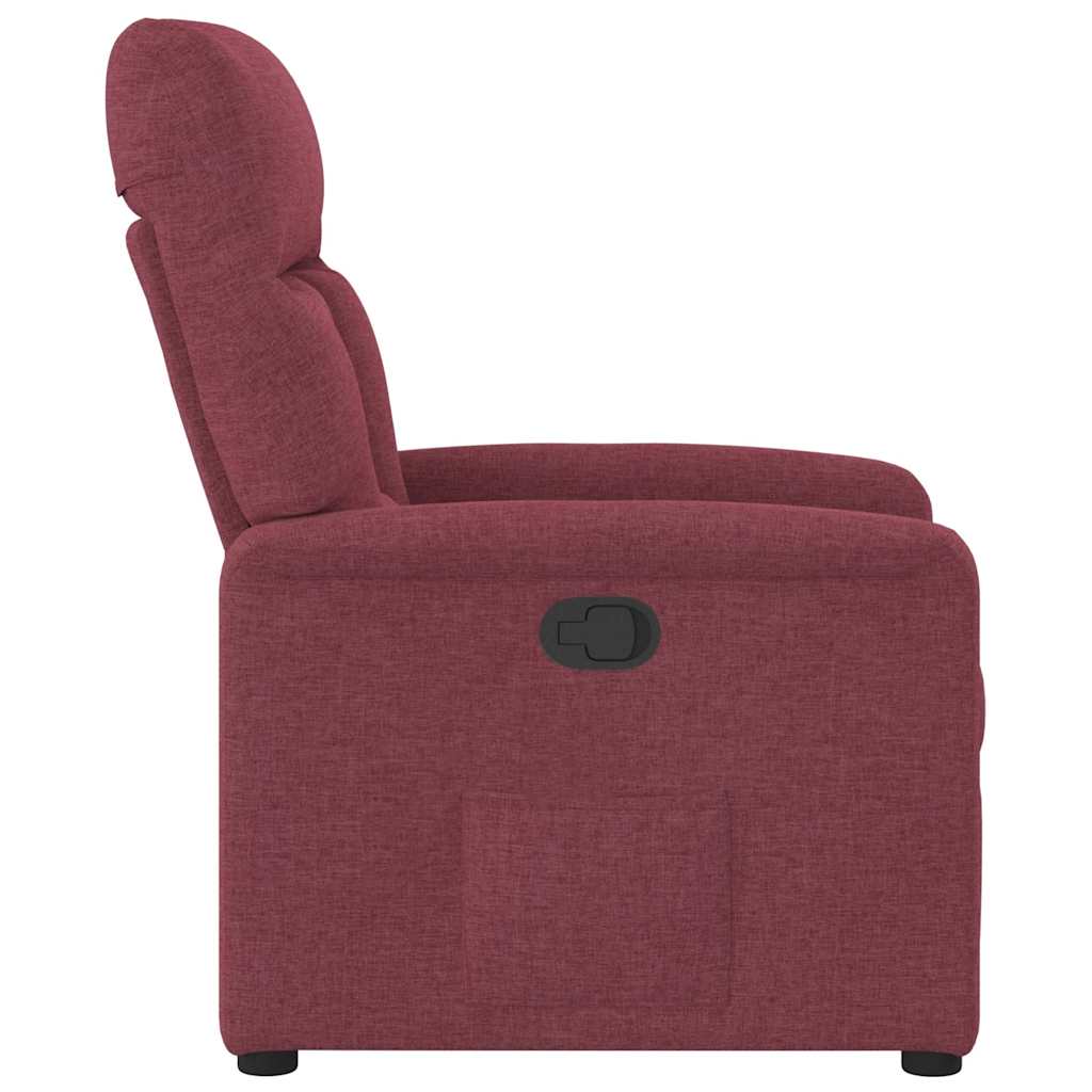 Fauteuil verstelbaar stof wijnrood is nu te koop bij PeponiXL, paradijselijk wonen!