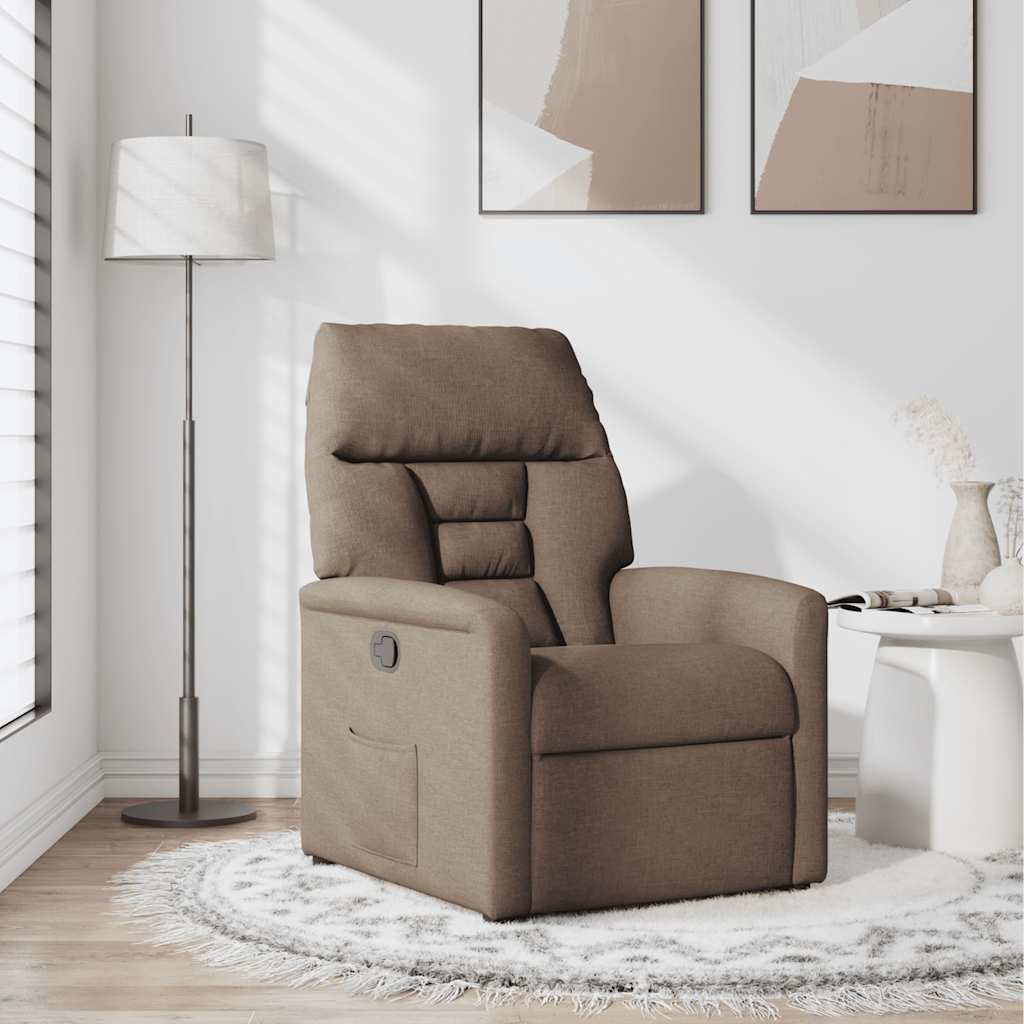 Fauteuil verstelbaar stof bruin is nu te koop bij PeponiXL, paradijselijk wonen!