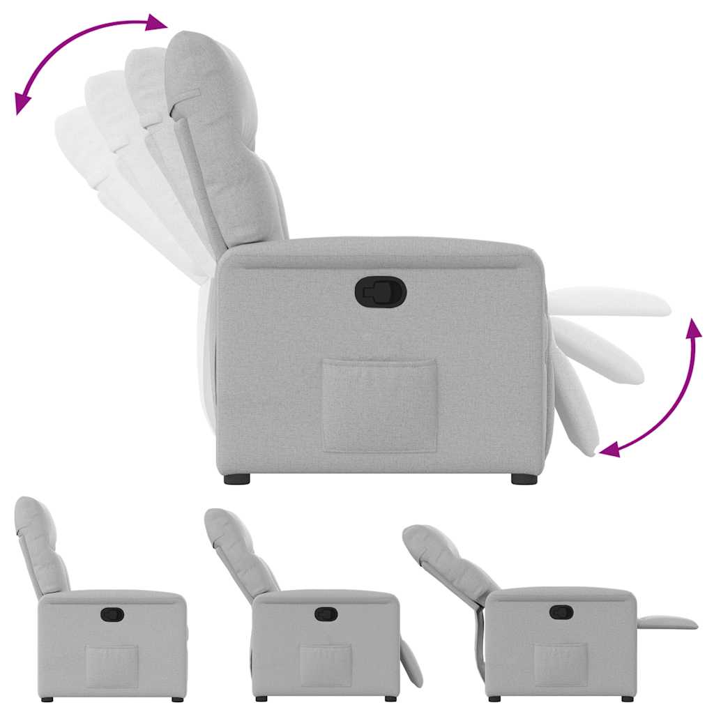 Fauteuil verstelbaar stof wolk grijs is nu te koop bij PeponiXL, paradijselijk wonen!