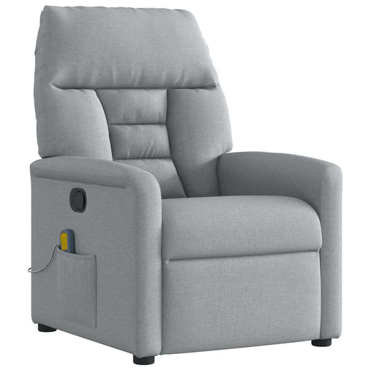 Massagestoel verstelbaar stof lichtgrijs is nu te koop bij PeponiXL, paradijselijk wonen!
