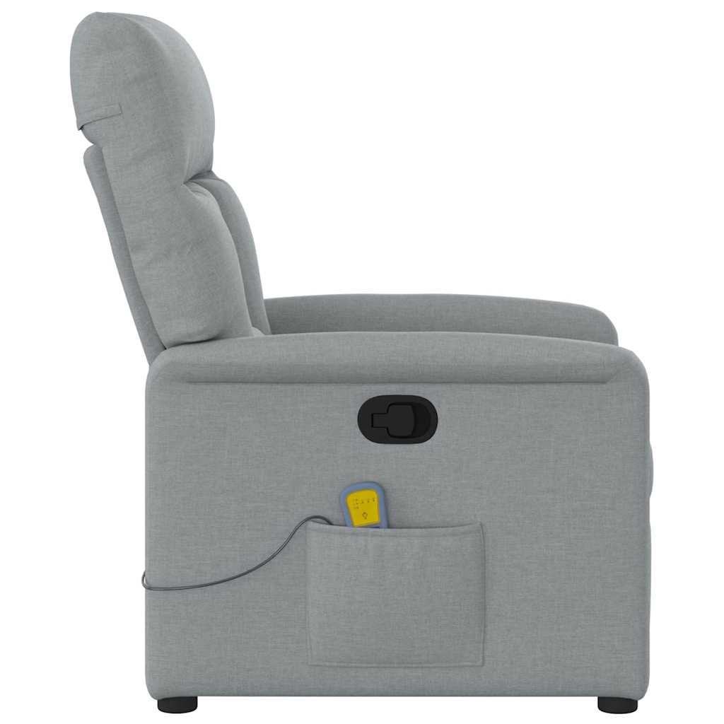 Massagestoel verstelbaar stof lichtgrijs is nu te koop bij PeponiXL, paradijselijk wonen!