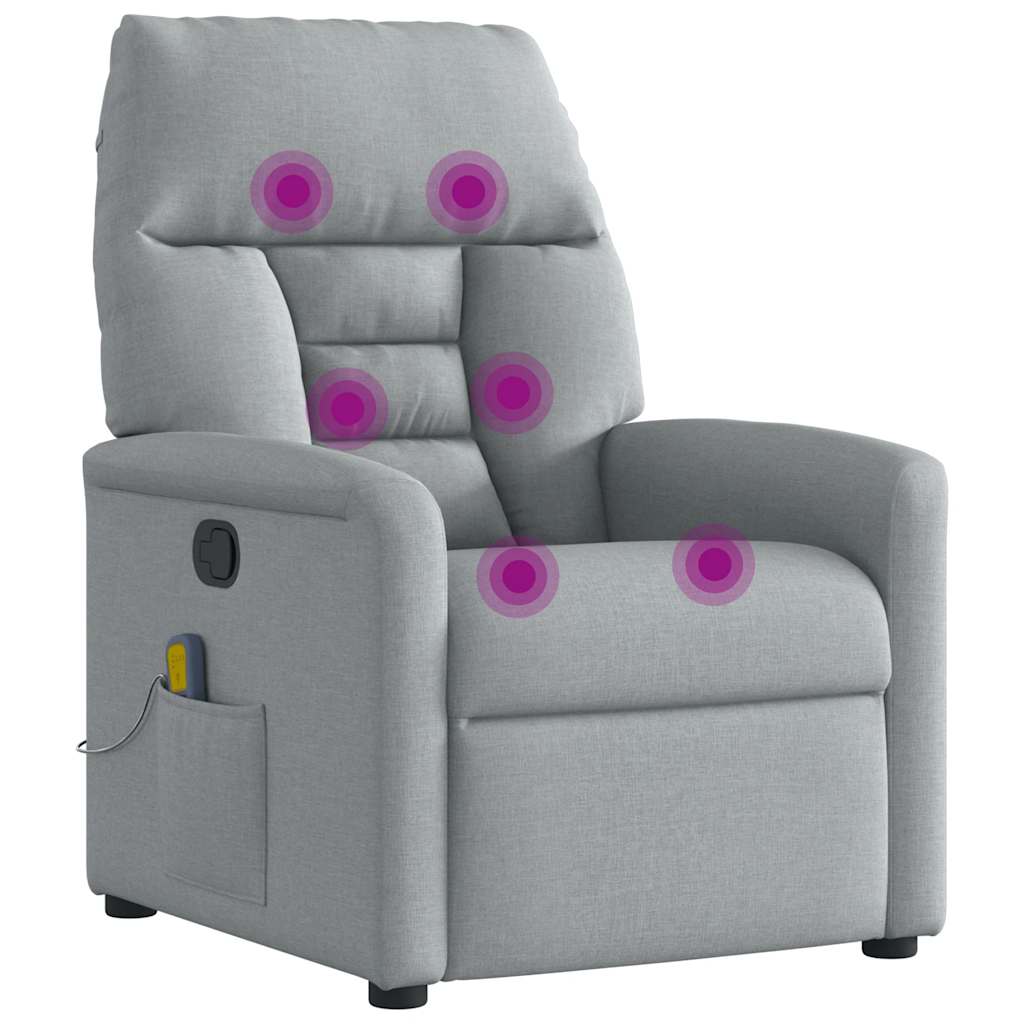 Massagestoel verstelbaar stof lichtgrijs is nu te koop bij PeponiXL, paradijselijk wonen!
