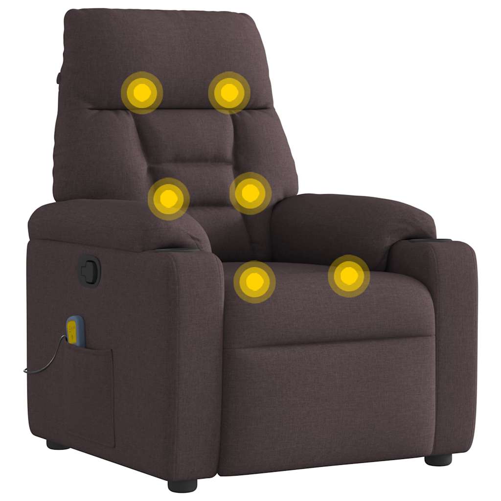 Massagestoel verstelbaar stof donkerbruin is nu te koop bij PeponiXL, paradijselijk wonen!