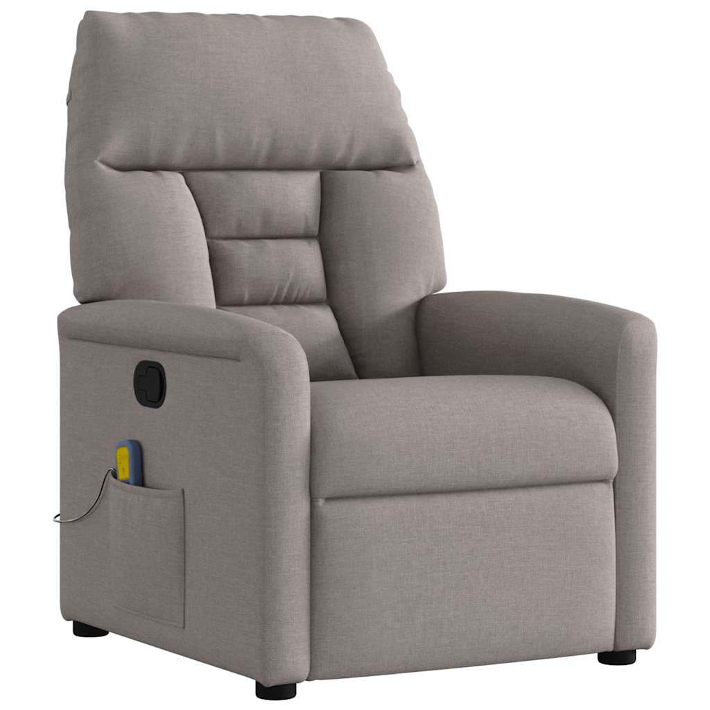 Massagestoel verstelbaar stof taupe is nu te koop bij PeponiXL, paradijselijk wonen!