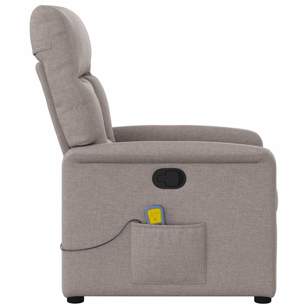 Massagestoel verstelbaar stof taupe is nu te koop bij PeponiXL, paradijselijk wonen!