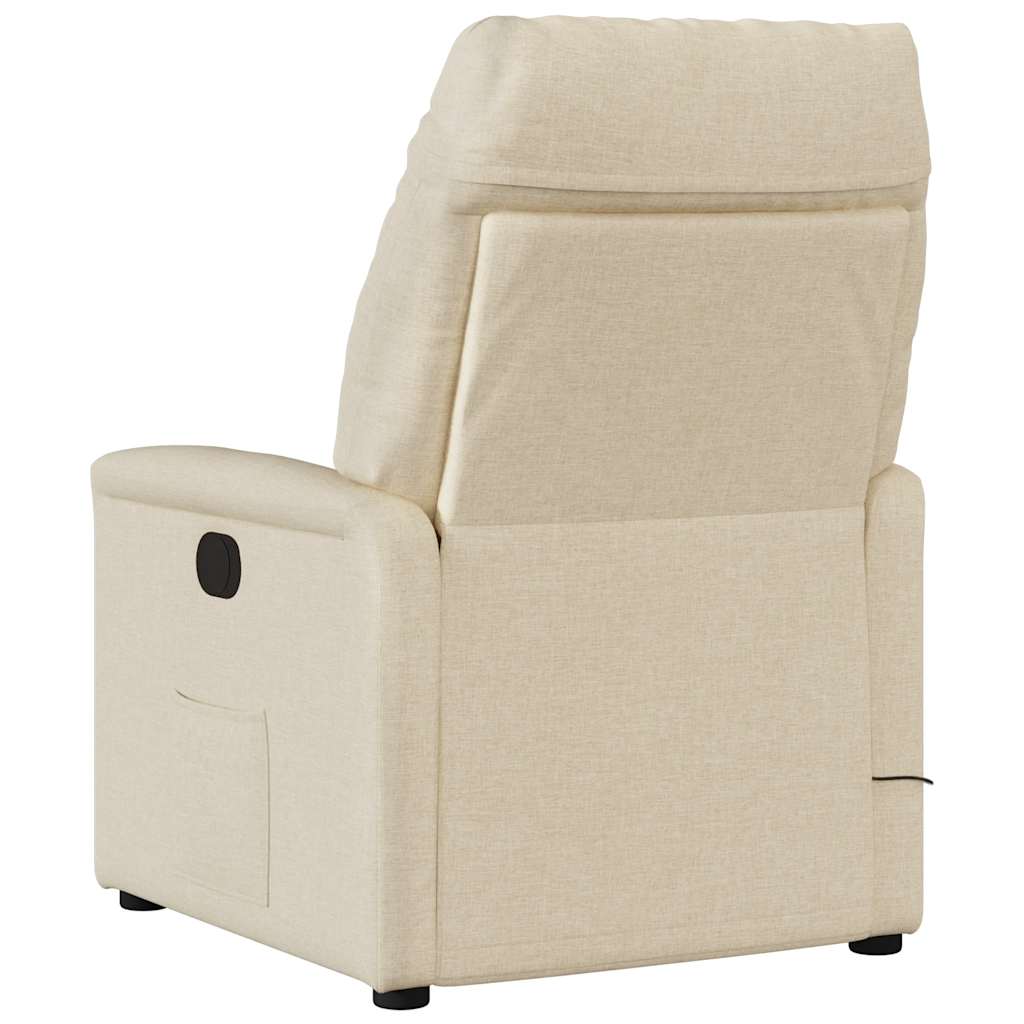 Massagestoel verstelbaar stof crèmekleurig is nu te koop bij PeponiXL, paradijselijk wonen!