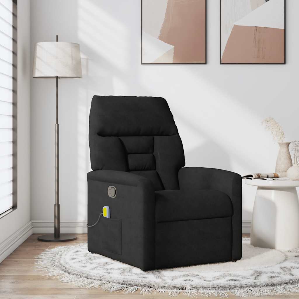 Massagestoel microvezelstof zwart is nu te koop bij PeponiXL, paradijselijk wonen!