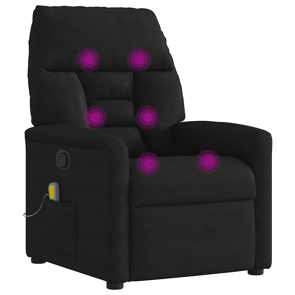 Massagestoel microvezelstof zwart is nu te koop bij PeponiXL, paradijselijk wonen!