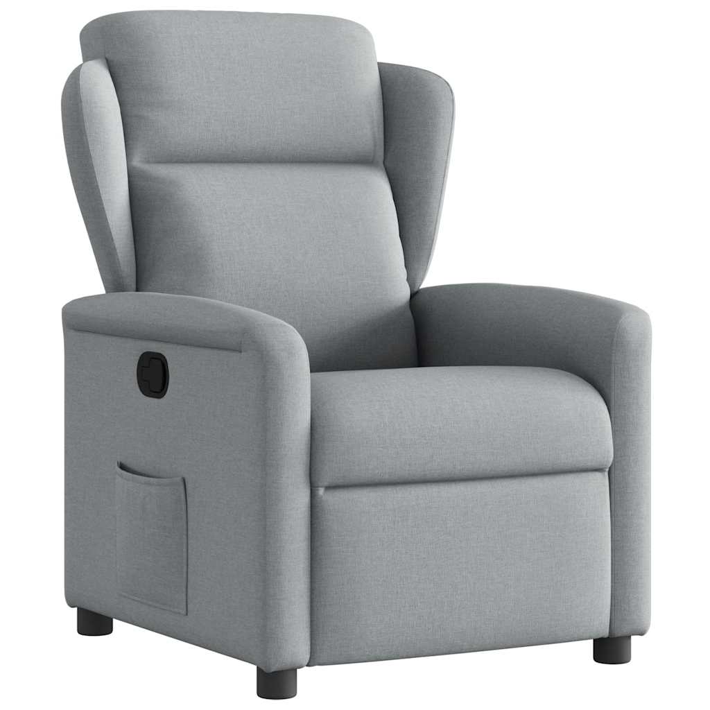 Fauteuil verstelbaar stof lichtgrijs is nu te koop bij PeponiXL, paradijselijk wonen!