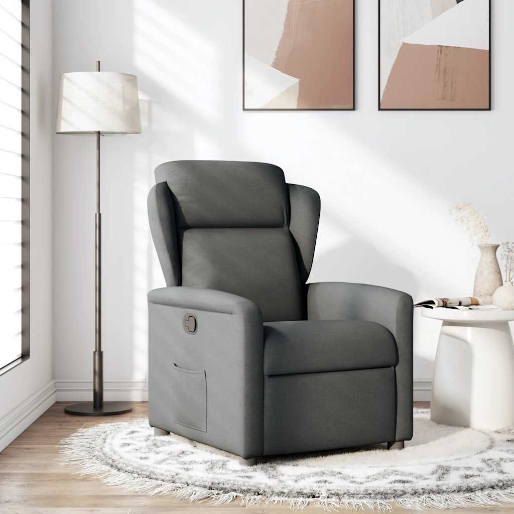 Fauteuil verstelbaar stof donkergrijs is nu te koop bij PeponiXL, paradijselijk wonen!