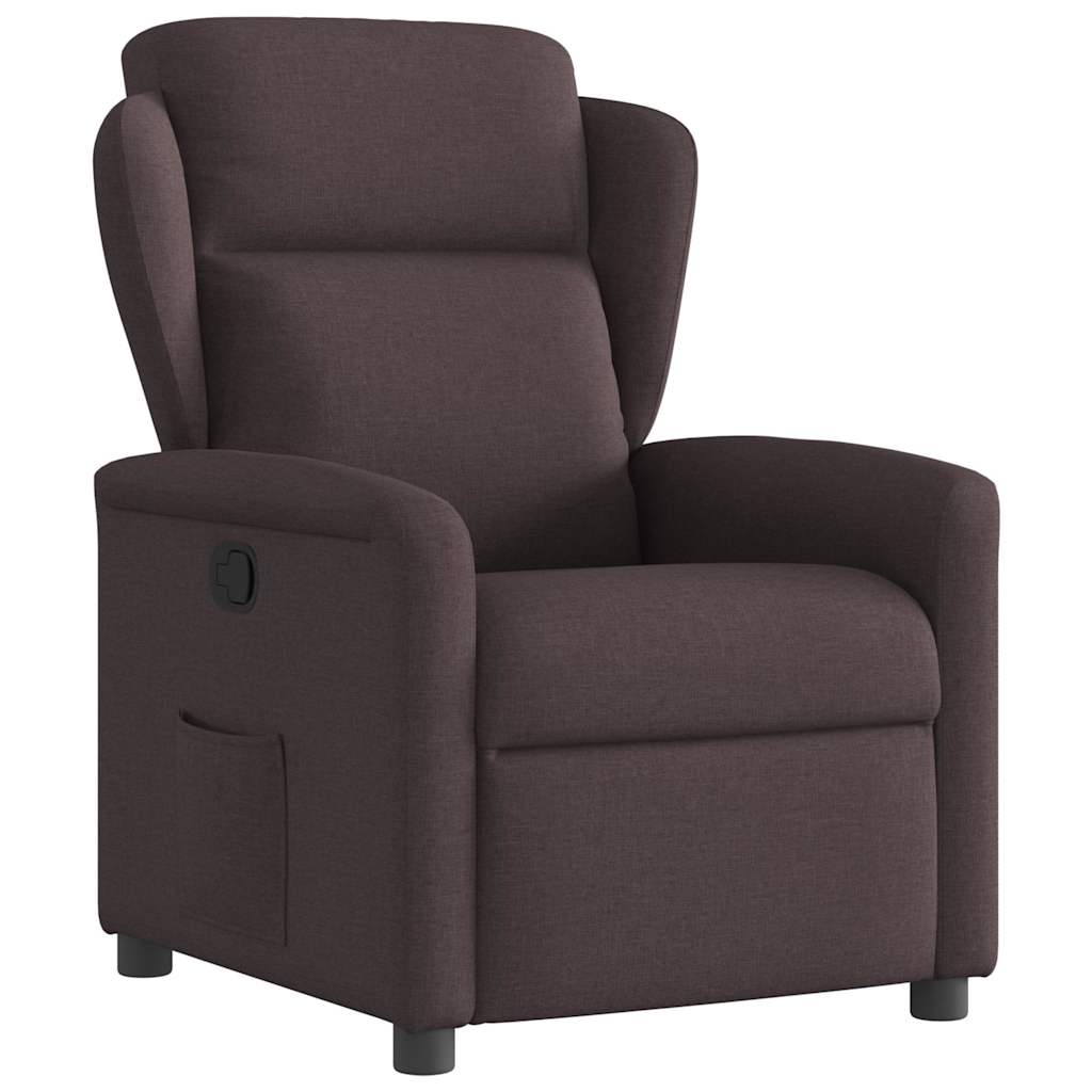Fauteuil verstelbaar stof donkerbruin is nu te koop bij PeponiXL, paradijselijk wonen!