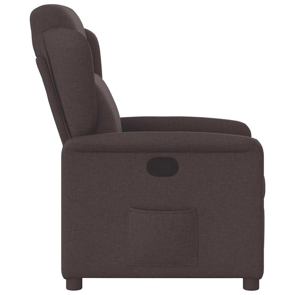 Fauteuil verstelbaar stof donkerbruin is nu te koop bij PeponiXL, paradijselijk wonen!