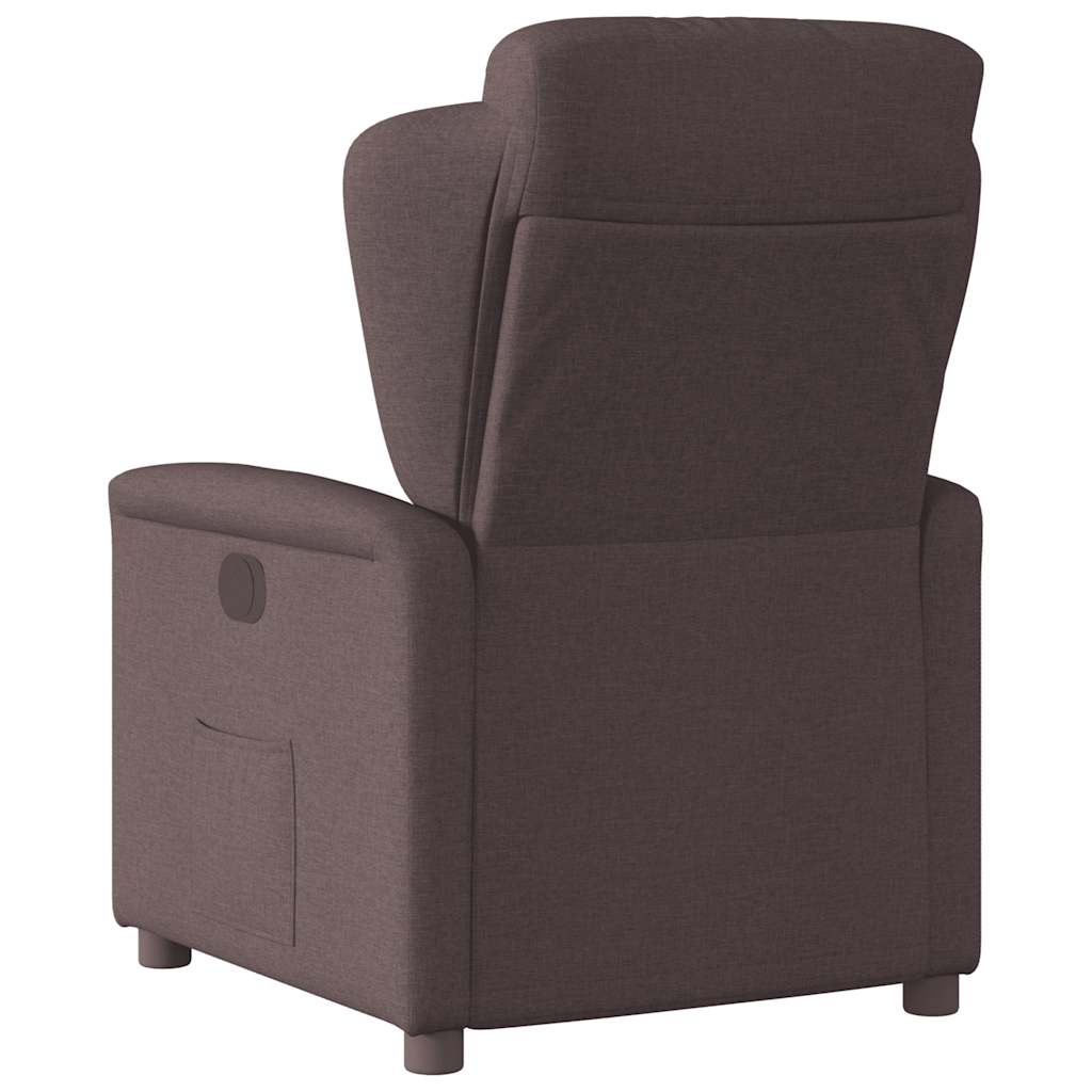 Fauteuil verstelbaar stof donkerbruin is nu te koop bij PeponiXL, paradijselijk wonen!