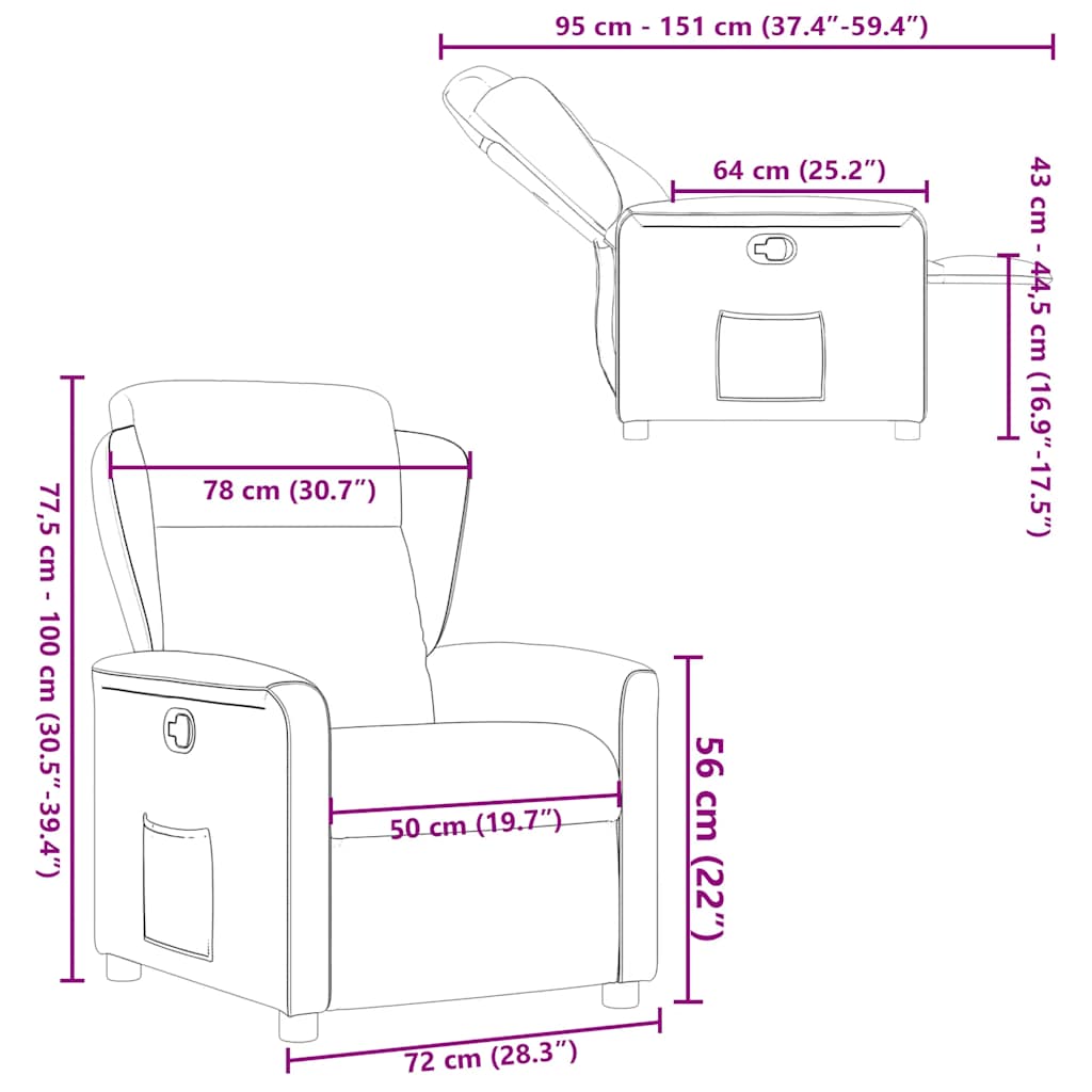 Fauteuil verstelbaar stof taupe is nu te koop bij PeponiXL, paradijselijk wonen!