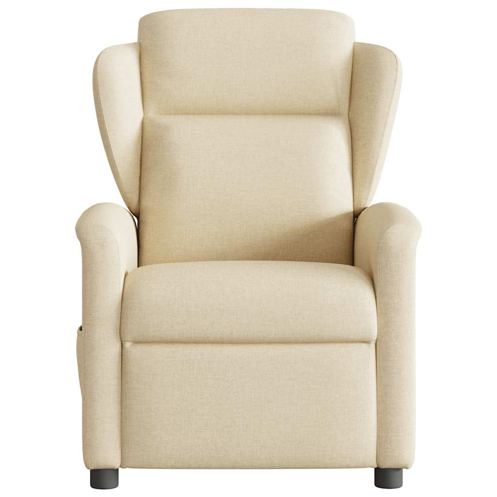 Fauteuil verstelbaar stof crèmekleurig is nu te koop bij PeponiXL, paradijselijk wonen!