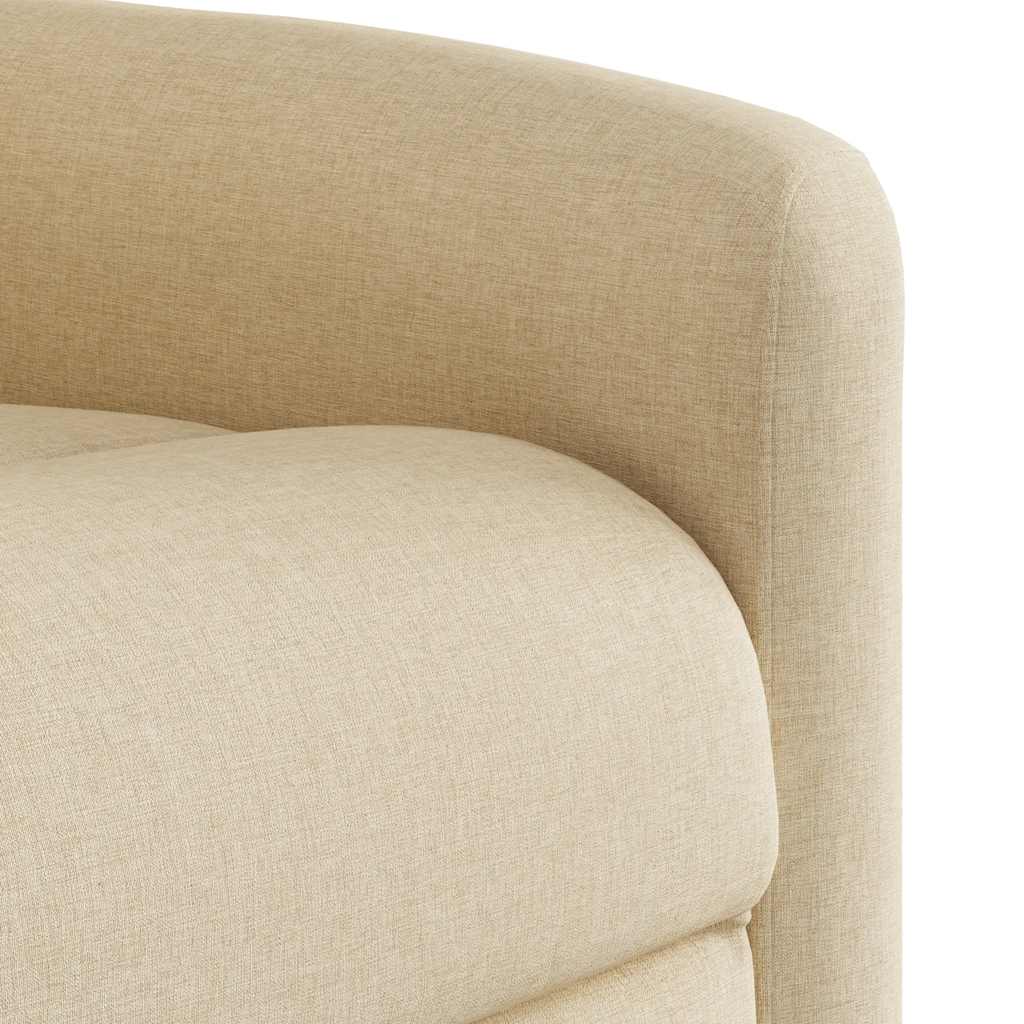 Fauteuil verstelbaar stof crèmekleurig is nu te koop bij PeponiXL, paradijselijk wonen!