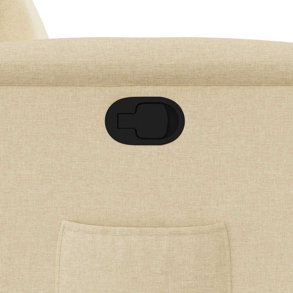 Fauteuil verstelbaar stof crèmekleurig is nu te koop bij PeponiXL, paradijselijk wonen!