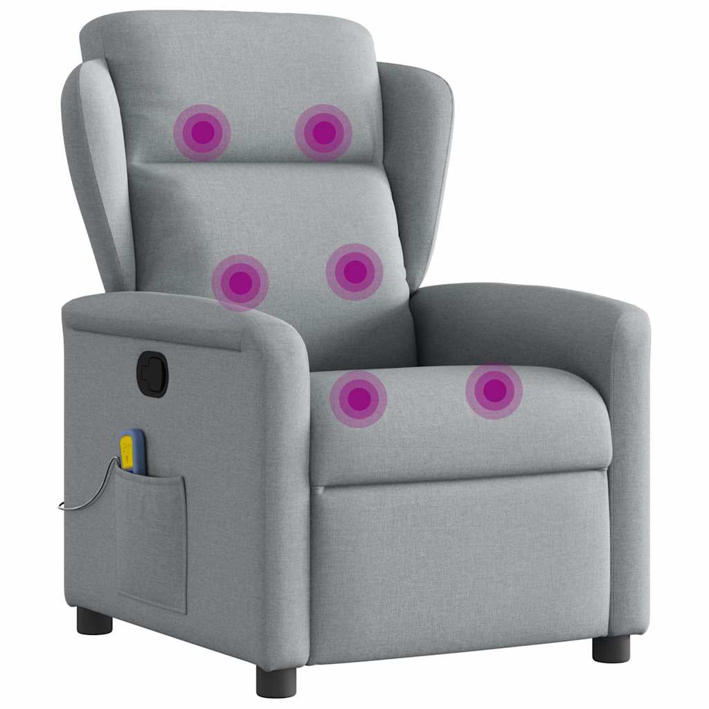 Massagestoel verstelbaar stof lichtgrijs is nu te koop bij PeponiXL, paradijselijk wonen!