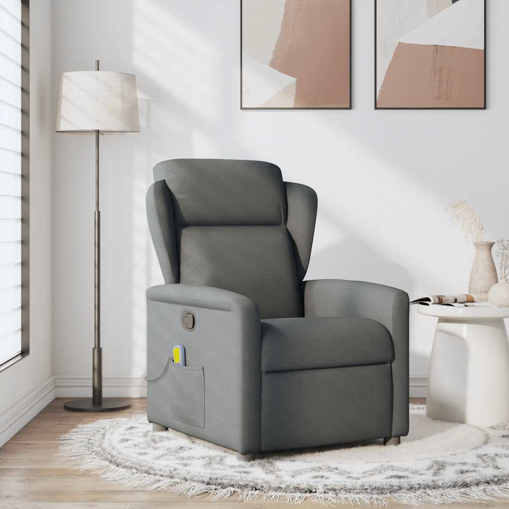 Massagestoel Donkergrijze Stof is nu te koop bij PeponiXL, paradijselijk wonen!
