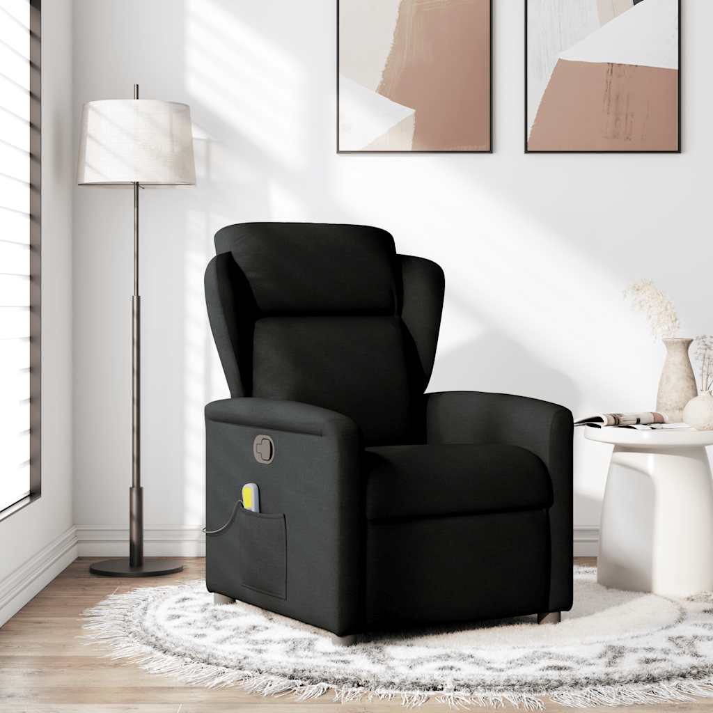 Massagestoel verstelbaar stof zwart is nu te koop bij PeponiXL, paradijselijk wonen!