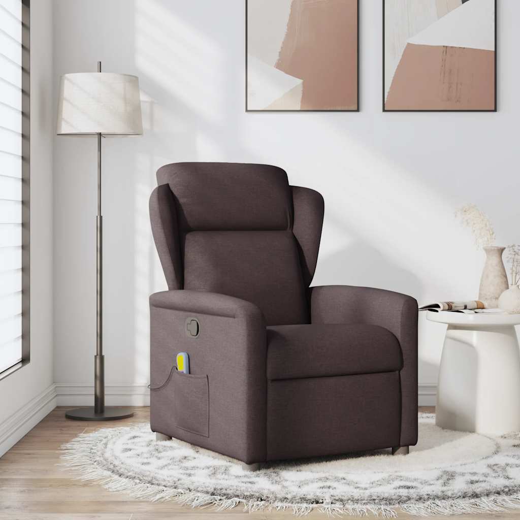 Massagestoel verstelbaar stof donkerbruin is nu te koop bij PeponiXL, paradijselijk wonen!