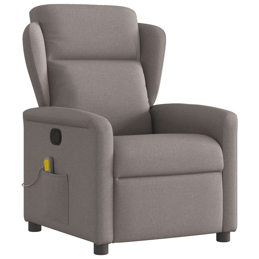 Massagestoel verstelbaar stof taupe is nu te koop bij PeponiXL, paradijselijk wonen!