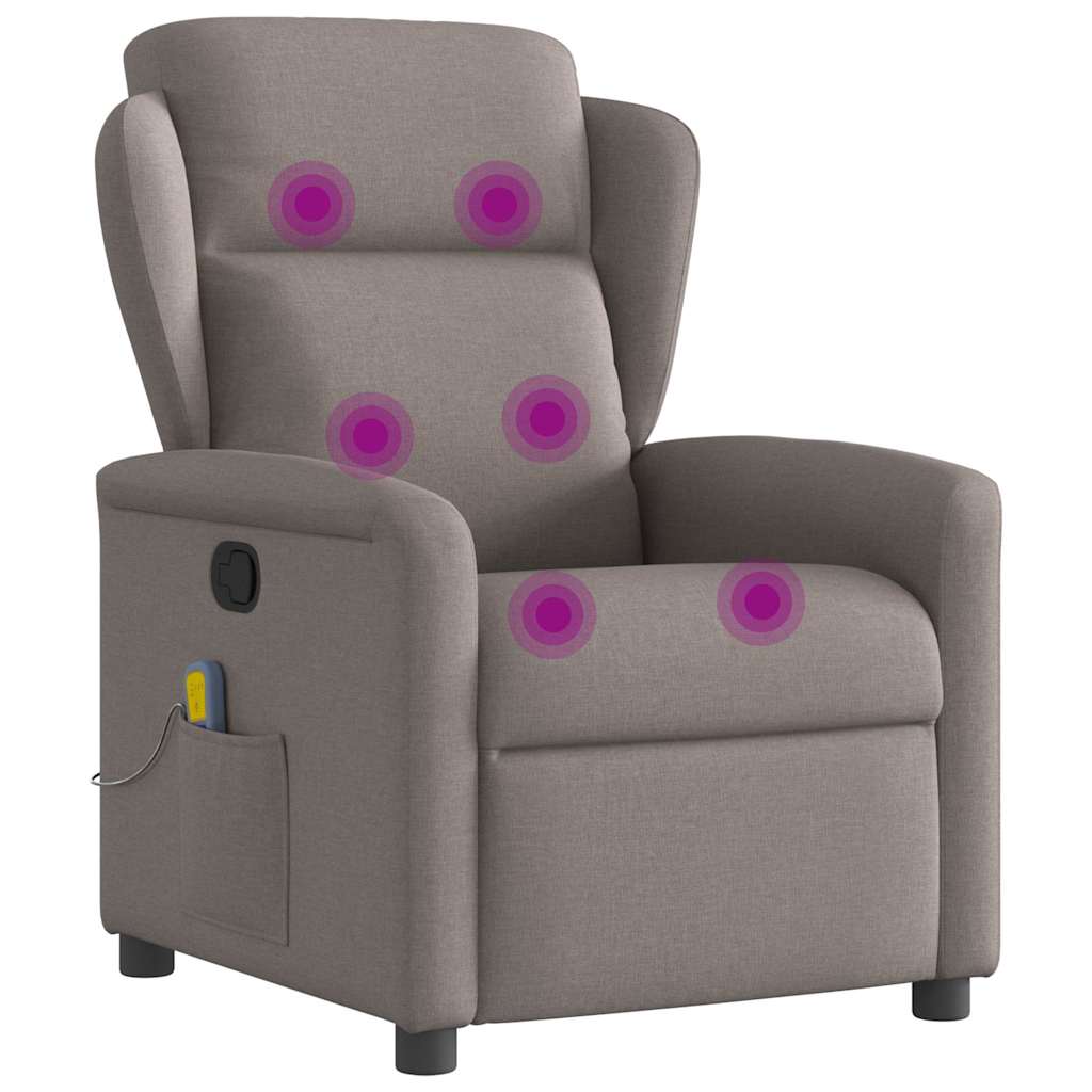 Massagestoel verstelbaar stof taupe is nu te koop bij PeponiXL, paradijselijk wonen!