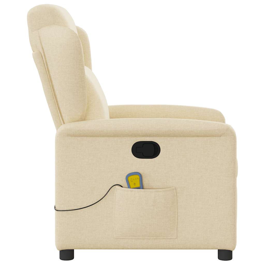 Massagestoel verstelbaar stof crèmekleurig is nu te koop bij PeponiXL, paradijselijk wonen!