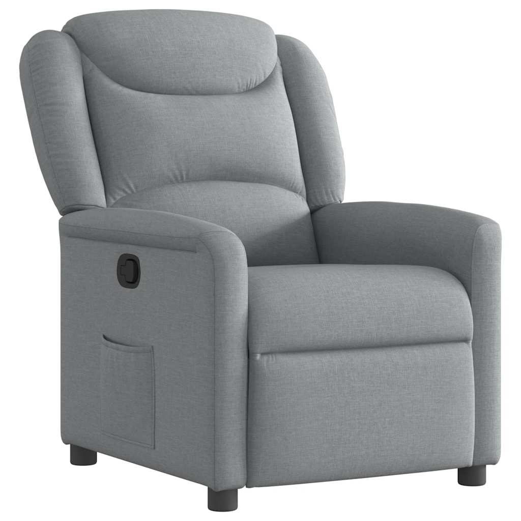 Fauteuil verstelbaar stof lichtgrijs is nu te koop bij PeponiXL, paradijselijk wonen!