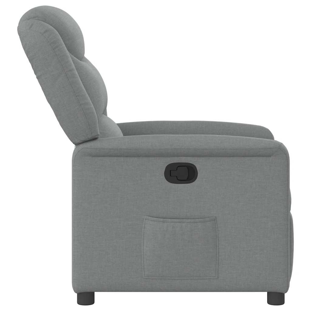 Fauteuil verstelbaar stof lichtgrijs is nu te koop bij PeponiXL, paradijselijk wonen!