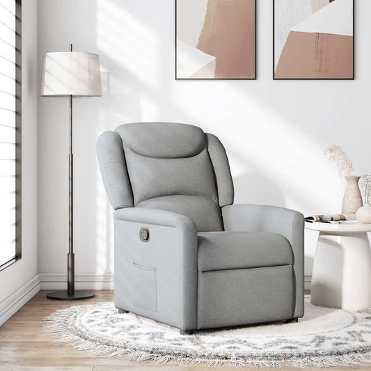 Fauteuil verstelbaar stof lichtgrijs is nu te koop bij PeponiXL, paradijselijk wonen!