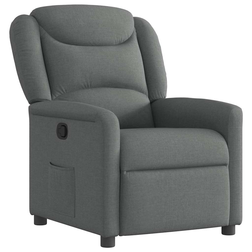 Fauteuil verstelbaar stof donkergrijs is nu te koop bij PeponiXL, paradijselijk wonen!