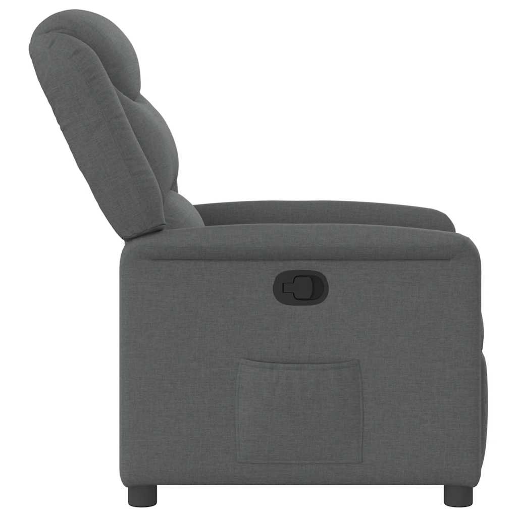 Fauteuil verstelbaar stof donkergrijs is nu te koop bij PeponiXL, paradijselijk wonen!