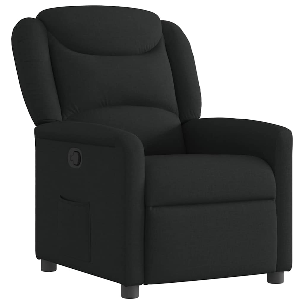 Fauteuil verstelbaar stof zwart is nu te koop bij PeponiXL, paradijselijk wonen!