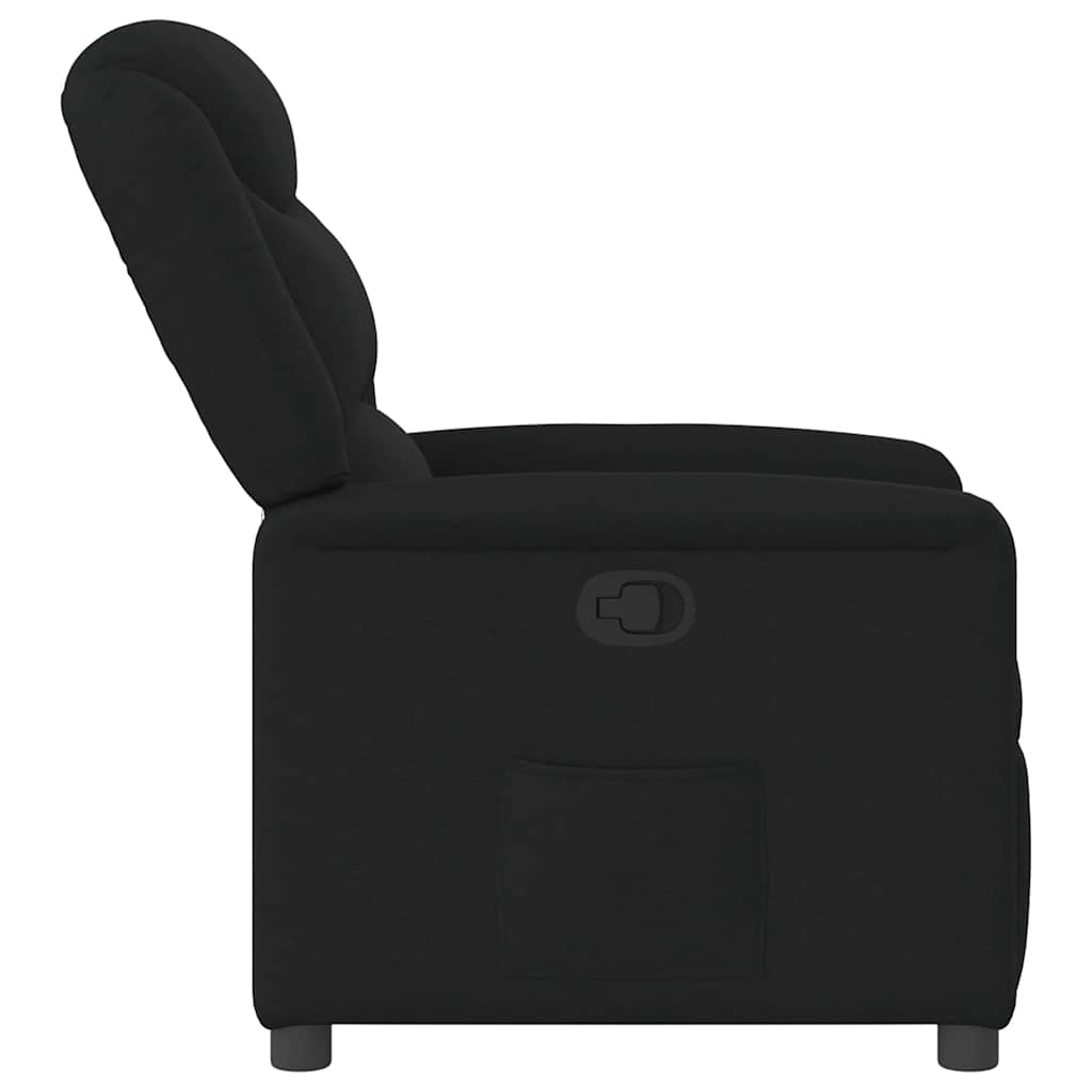 Fauteuil verstelbaar stof zwart is nu te koop bij PeponiXL, paradijselijk wonen!