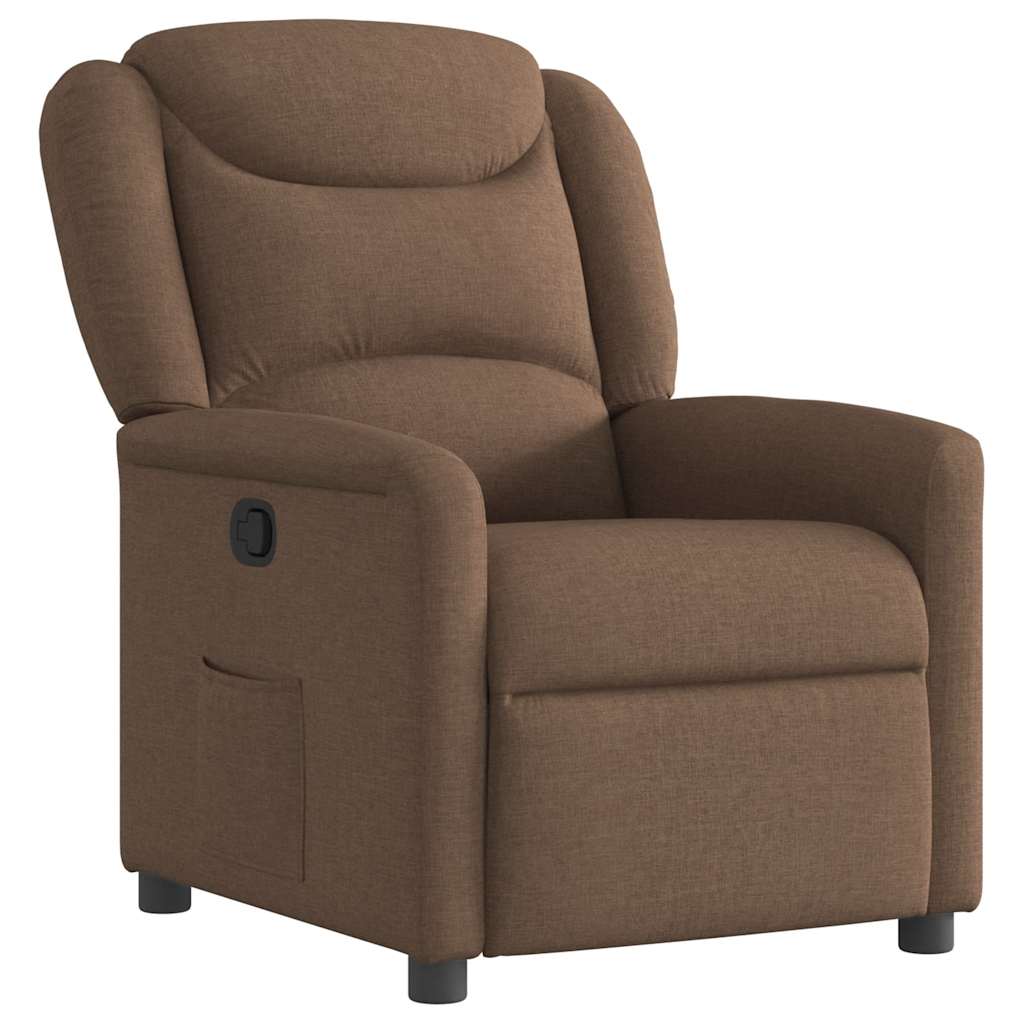 Fauteuil verstelbaar stof bruin is nu te koop bij PeponiXL, paradijselijk wonen!