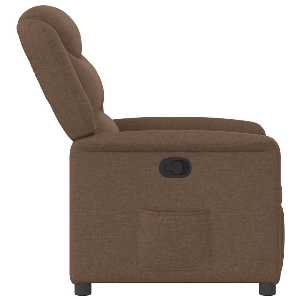 Fauteuil verstelbaar stof bruin is nu te koop bij PeponiXL, paradijselijk wonen!