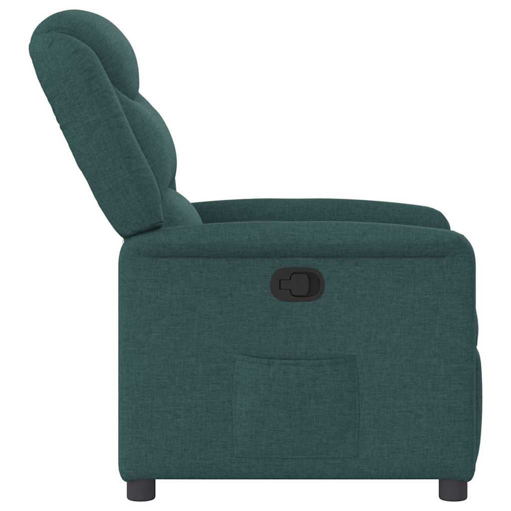 Fauteuil verstelbaar stof donkergroen is nu te koop bij PeponiXL, paradijselijk wonen!