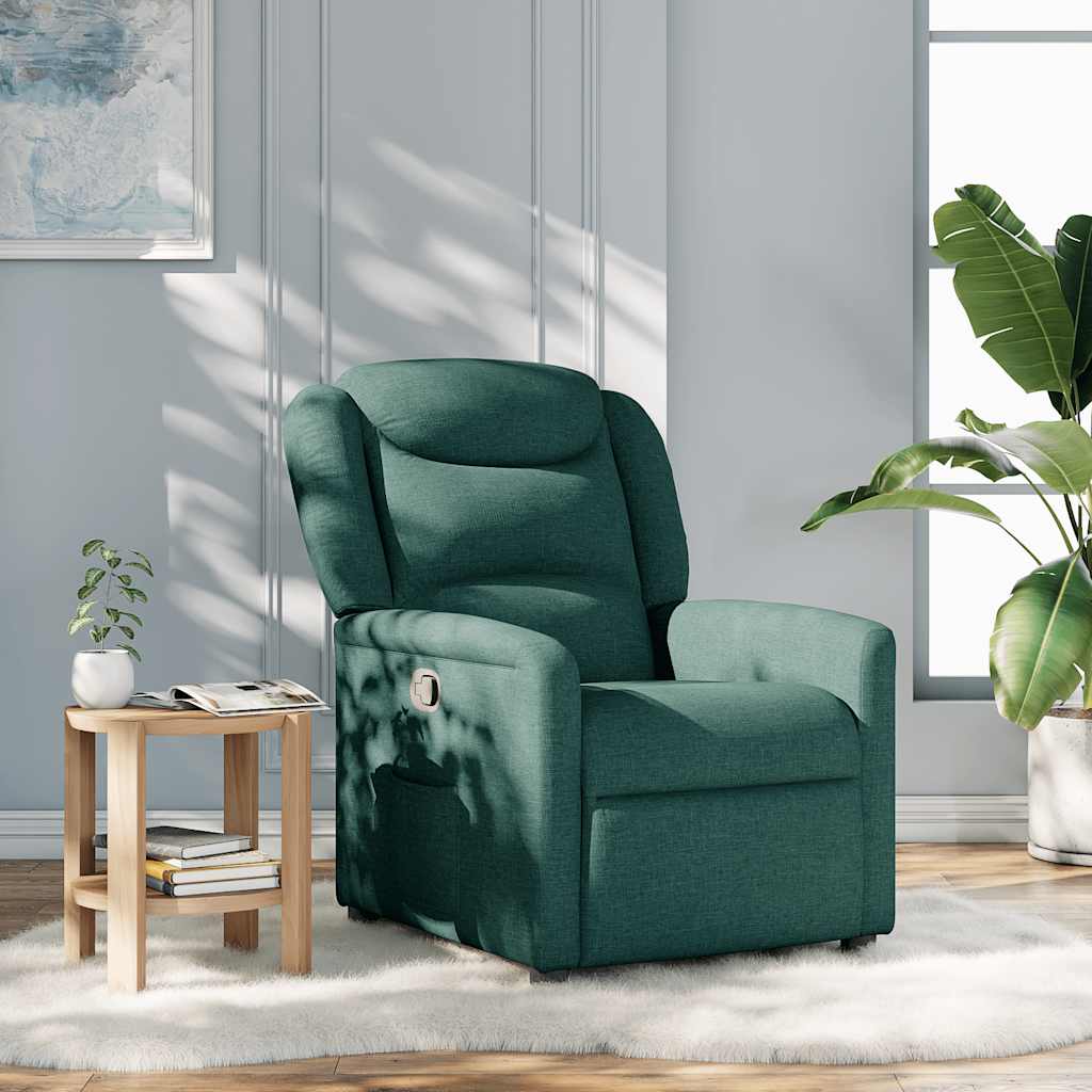 Fauteuil verstelbaar stof donkergroen is nu te koop bij PeponiXL, paradijselijk wonen!