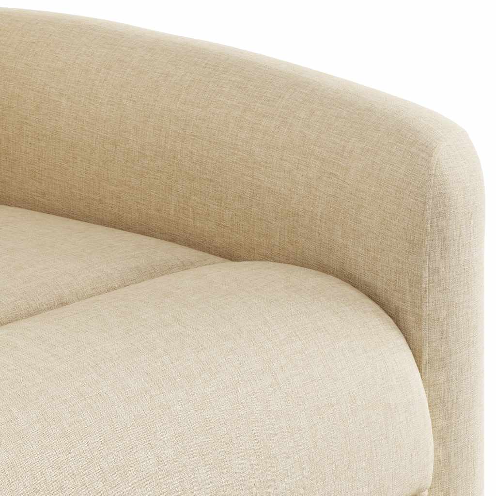 Fauteuil verstelbaar stof crèmekleurig is nu te koop bij PeponiXL, paradijselijk wonen!