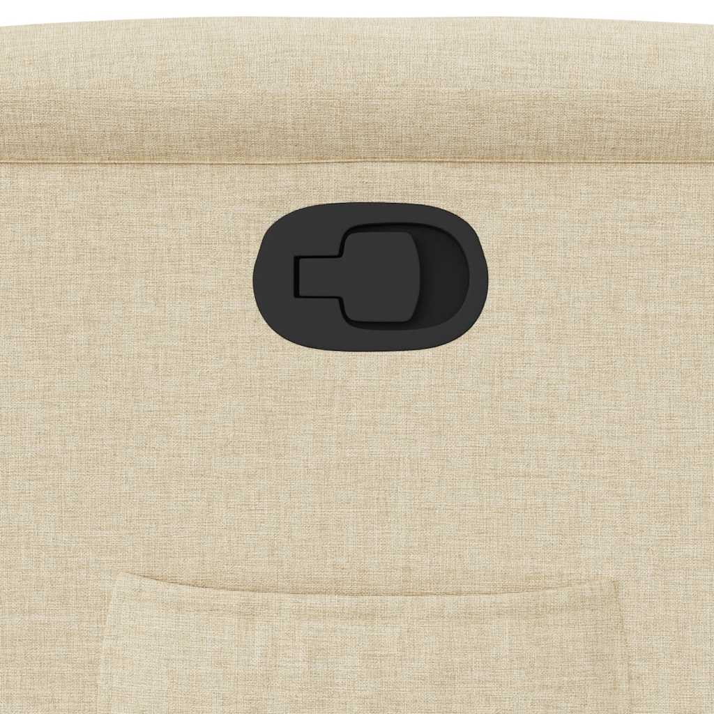 Fauteuil verstelbaar stof crèmekleurig is nu te koop bij PeponiXL, paradijselijk wonen!