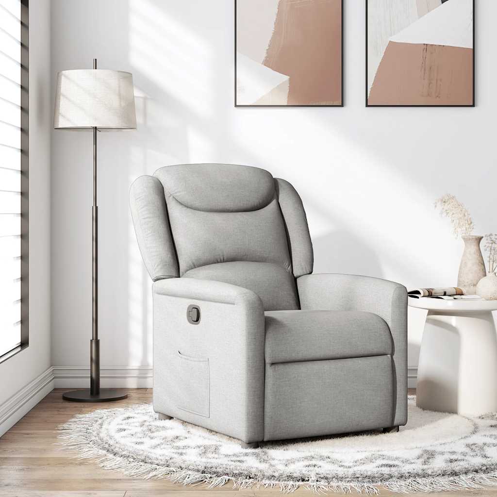 Fauteuil verstelbaar stof wolk grijs is nu te koop bij PeponiXL, paradijselijk wonen!