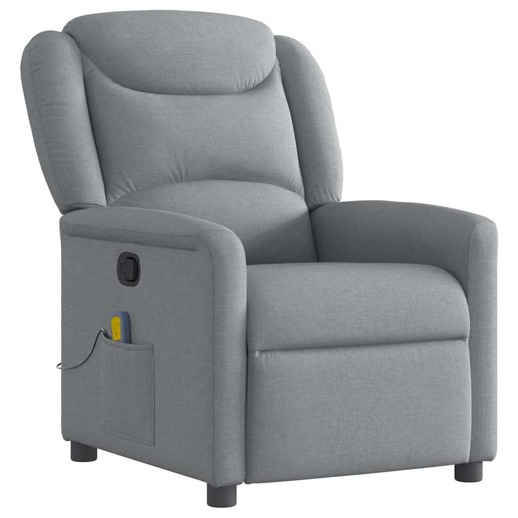 Massagestoel verstelbaar stof lichtgrijs is nu te koop bij PeponiXL, paradijselijk wonen!
